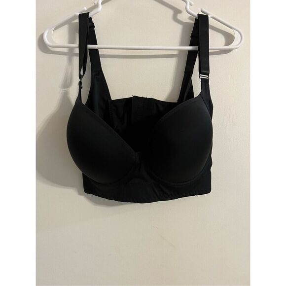 Black size 42F underwire 8 hook Bra lightweight and supportive! - Picture 3 of 6